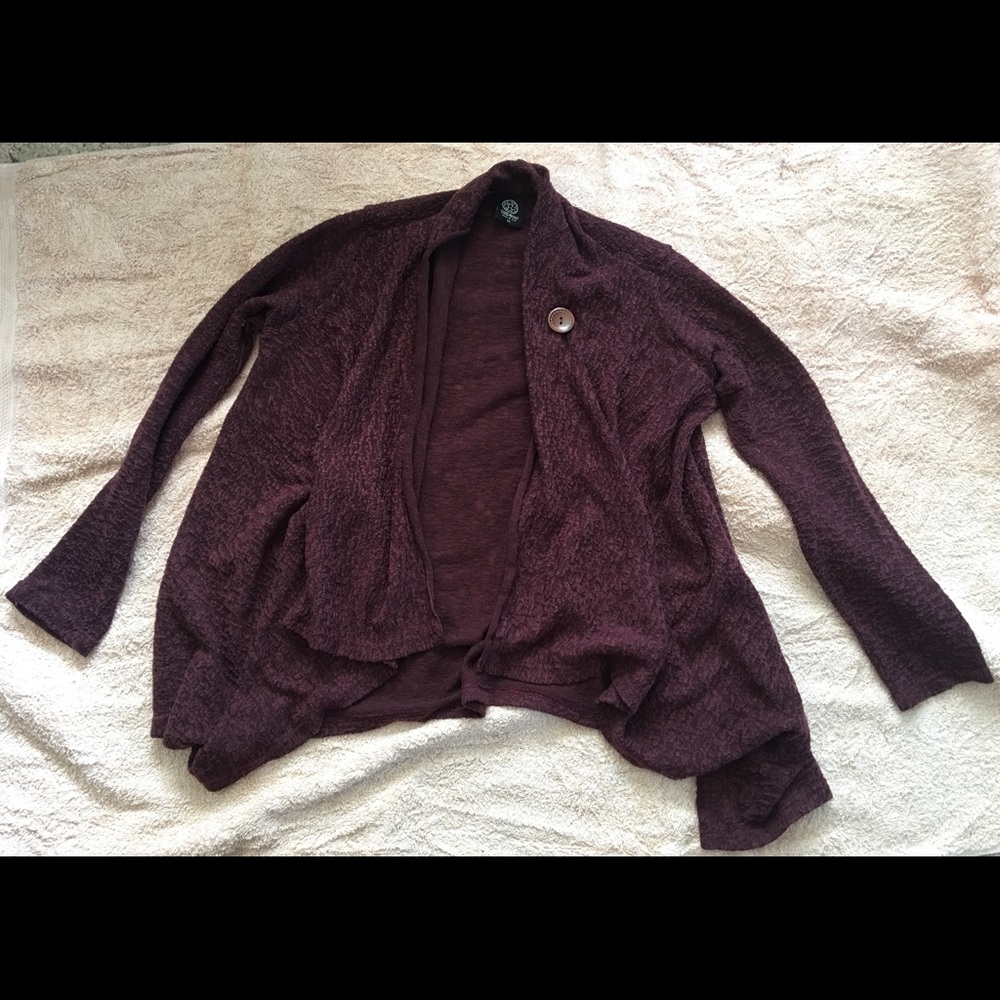 Purple cardigan